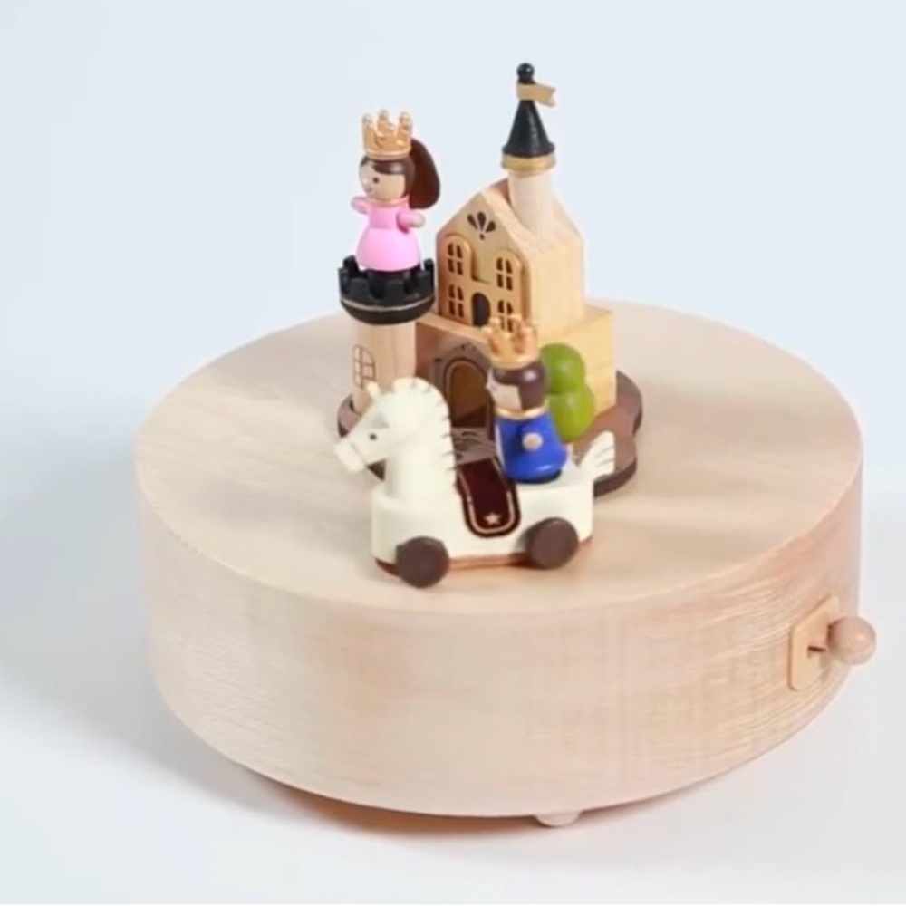 Wooden Princess and Prince Charming Music Box, Papyrus